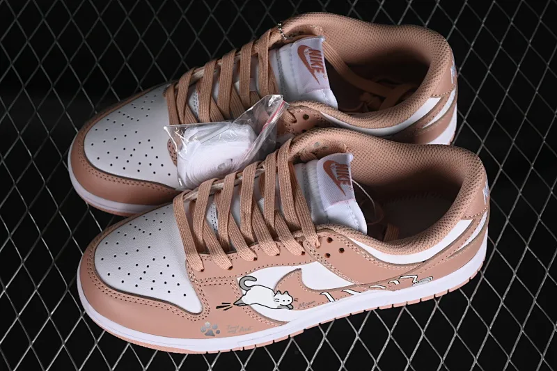 All categories Nk SB Dunk series Nk SB Dunk Low low-top sneakers Nk Dunk Low wool cat rose pink gentle light luxury retro SB low-top casual sneakers DD1503-118